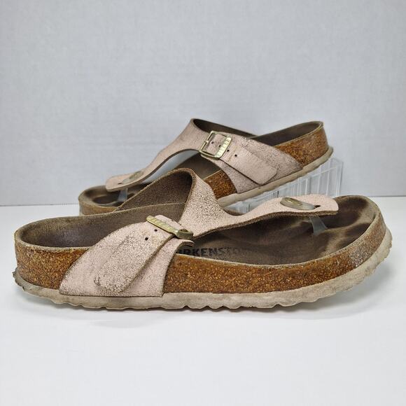 Birkenstock Gizeh Pink Regular Width Thong Sandals Women's Size EU 38 (US 7-7.5) - Picture 1 of 13